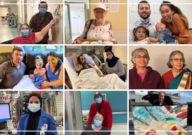 Photos of patients at QCH