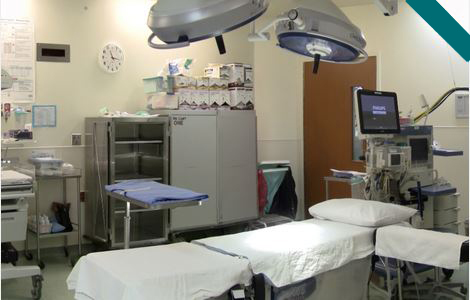 Cesarean section operating room